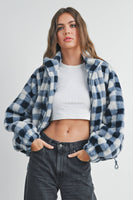 Drop Shoulder Plaid Fleece Maisy Jacket