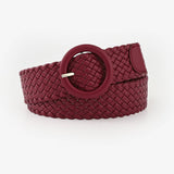 Braided Round Buckle Belt