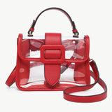 Toni Clear Flapover Crossbody Bag | Stadium Purse