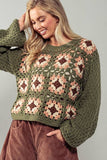 Geometric Harmony Knit Sweater