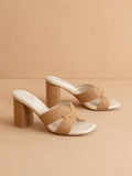The Santiago Toffee | Raffia Summer Heel