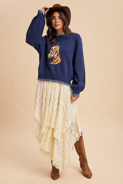 Horse Knit Pullover