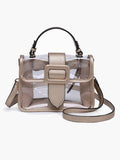 Toni Clear Flapover Crossbody Bag | Stadium Purse