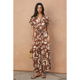 Sun & Clay Collared Button Front Jumpsuit