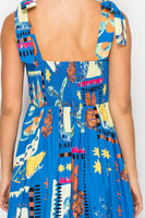 Tropical Vintage Print Maxi