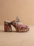 The Sierra | Mauve Tapestry Platform Clog Mule