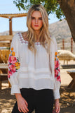 Gauzy Embroidered Blouse