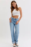 Super High Rise Dad Jean with Cuff