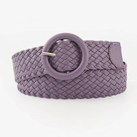 Braided Round Buckle Belt