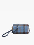 Riley Plaid 3 Compartment Crossbody/Wristlet