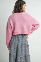 Strawberry Embroidered Cropped Cardigan