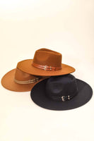 Vegan Suede Double Strap Fedora