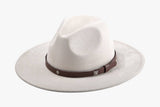 Wynn Faux Suede Fedora – Studded Band Hat