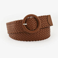 Braided Round Buckle Belt