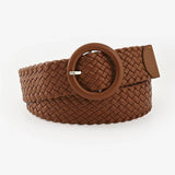 Braided Round Buckle Belt