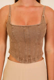 Denim Corset Tank Top