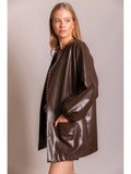 IT'S BACK! Leather Puff Sleeve Alice Jacket (Black or Espresso)