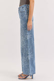 High Rise Lace Sparkle Wide Leg