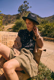 Mineral Washed Linen Blend Skirt