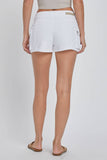 Mid Waisted Y2K white Short with Cargo Details