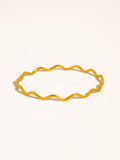 Hadley 18K Gold Non-Tarnish Wavy Bangle Bracelet
