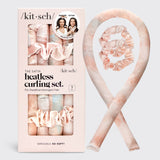 KITSCH Satin Heatless Curling Set | Sunset Tie Dye