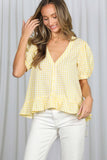 Dorothy Ann Gingham Top (Three Colors!)