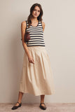 Striped Crochet Knit Tank (Navy or Green)
