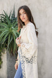 Crochet Open Patch Longline Kimono