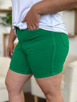 Judy Blue Tummy Control Green Denim Shorts (Website Exclusive)