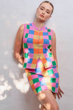 Checkmate Knit Tank + Skirt Set