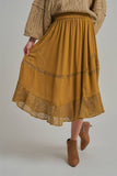 Jasper Midi Skirt (Gold or Olive)