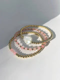Beaded Stackable Bracelet - Real Coin Pearl, 14K Gold Fill