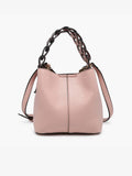 Nora Braided Handle Bucket Bag w/ Inner Pouch