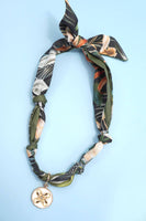 Handcrafted Scarf Interchangeable Charm Necklace