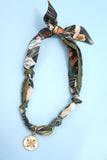 Handcrafted Scarf Interchangeable Charm Necklace