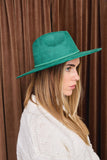 Atlas Faux Suede Fedora – Braided Band Hat