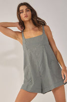 Library Date Plaid Romper