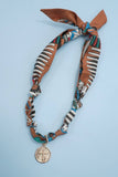 Handcrafted Scarf Interchangeable Charm Necklace
