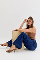 High Rise Pull-On Wide Leg Denim