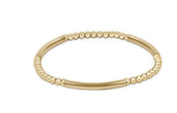 Bliss Bar Pattern 3 mm Gold Bead Bracelet