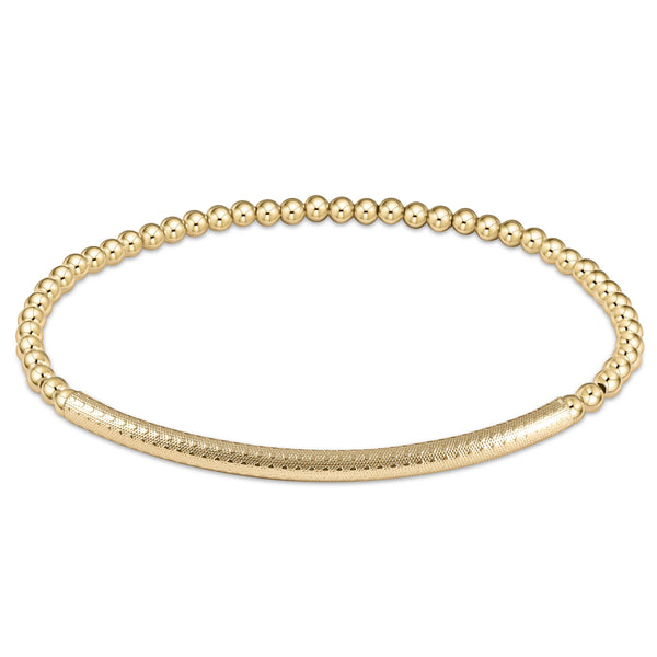 Classic Gold Bliss Bar Textured 3 mm Bead enewton Bracelet