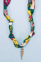 Handcrafted Scarf Interchangeable Charm Necklace
