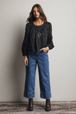 Lace Boho Blouse (Black or Ivory)