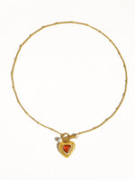 Havana 18K Non-Tarnish Vintage Heart Chain Necklace