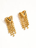 Kenzie 18K Gold Plated V Tassel Earring