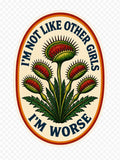 Not Like Other Girls Sticker, Venus Fly Trap