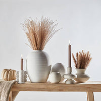 White Minimalist Taper Candle Holder