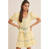 Gingham Bow Mini Skirt