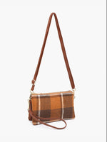 Riley Plaid 3 Compartment Crossbody/Wristlet